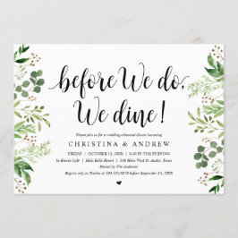 Invitación Vegetación moderna, Cena de ensayo de boda