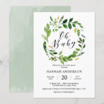 Vegetación Oh guión moderno Baby Shower