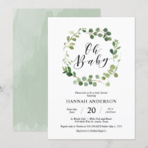 Vegetación Oh guión moderno Baby Shower