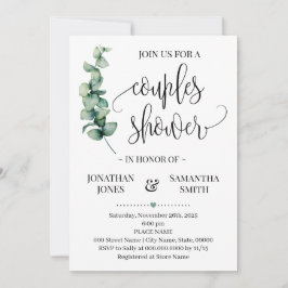 Invitación Vegetación Parejas Ducha Minimalista Ducha matrimo