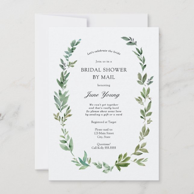 Invitación Vegetación por correo (Anverso)