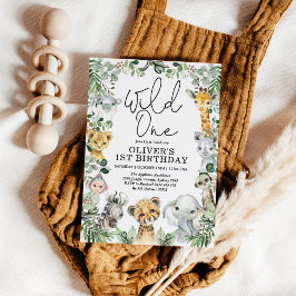 Invitación Vegetación salvaje de una jungla Safari Verde Prim