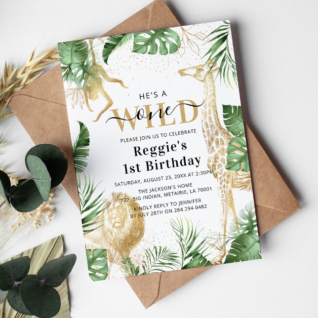 Invitación Vegetación salvaje de una selva y Fiesta del prime (Subido por el creador)