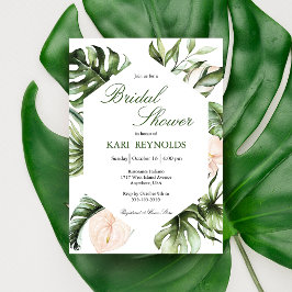 Invitación Vegetación tropical Floral Bridal Shower Invitació