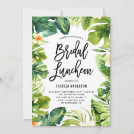 Invitación Vegetación tropical y Plumeria Noal Luncheon