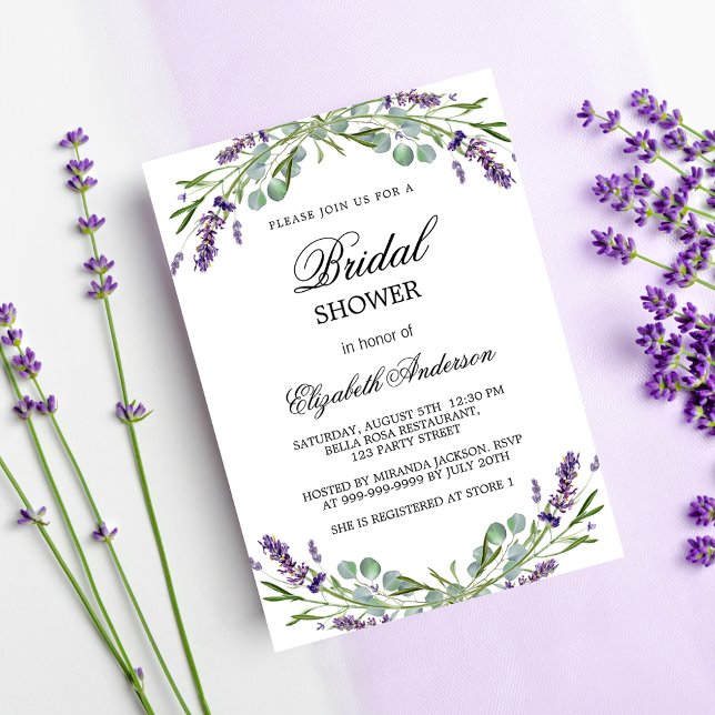Invitación Vegetación violeta con ducha de novia (Subido por el creador)