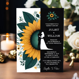 Invitación Vegetales Boda de girasol