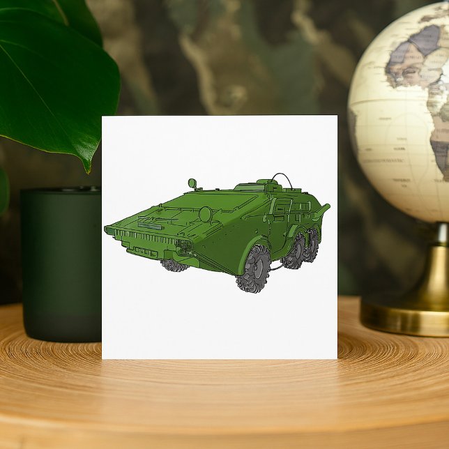Invitación Vehículo Militar Blindado Verde (Subido por el creador)