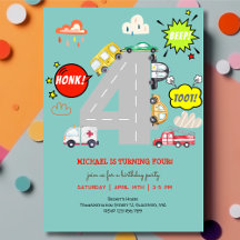 Vehículos de pitido de hongos para el cumpleaños d