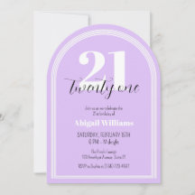 Veintiuno Arcos Negros Morados Chic Cumpleaños 21