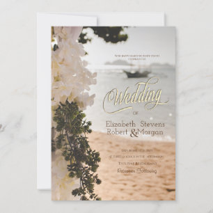 Invitación Vela Bote Moda Flores Boda Playa
