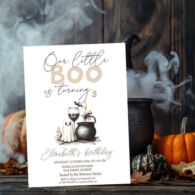 Invitación Vela de vidrio fantasma de acuarela Halloween (Subido por el creador)
