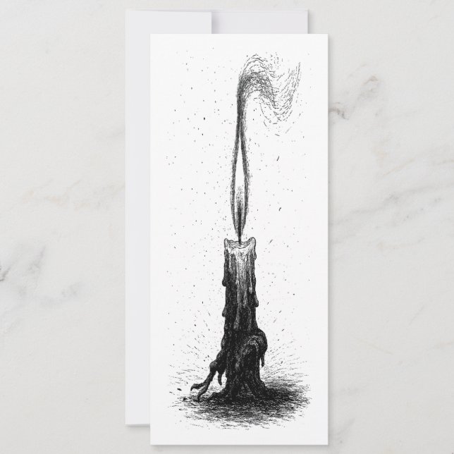 Invitación Vela Derretida • Llama de Tinta Embrujada (Anverso)