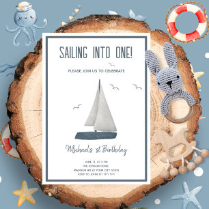 Invitación ¡Vela En Uno! Cumpleaños Náutico