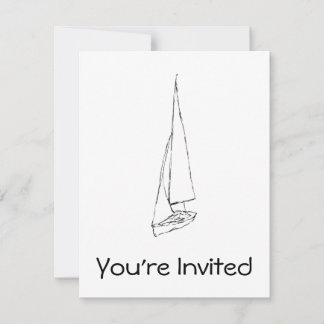 Invitación Vela. Esbozo en blanco y negro.