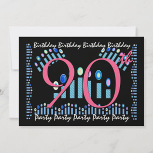 Invitación Velas azules invitadas a la fiesta de cumpleaños 9