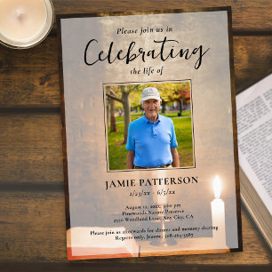 Invitación Velas Celebración de la Biblia de la Vida Foto Fun