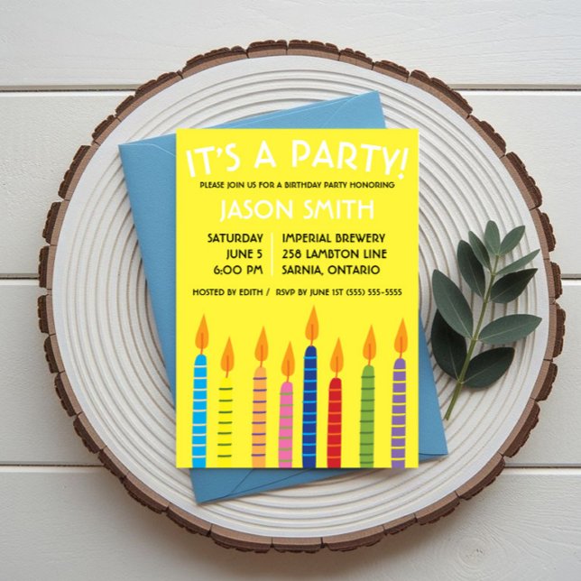 Invitación Velas de Cumpleaños Fiesta de Cumpleaños  (Subido por el creador)