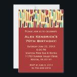 Invitación Velas de cumpleaños - Rojas<br><div class="desc">Personalizar esta invitación colorida con sus detalles.</div>