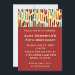 Invitación Velas de cumpleaños - Rojas<br><div class="desc">Personalizar esta invitación colorida con sus detalles.</div>