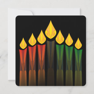 Invitación velas de kwanzaa