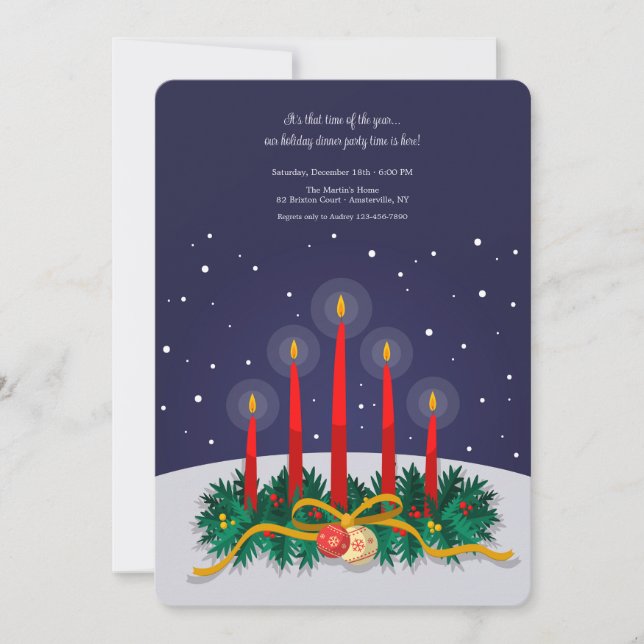 Invitación Velas de vacaciones (Anverso)