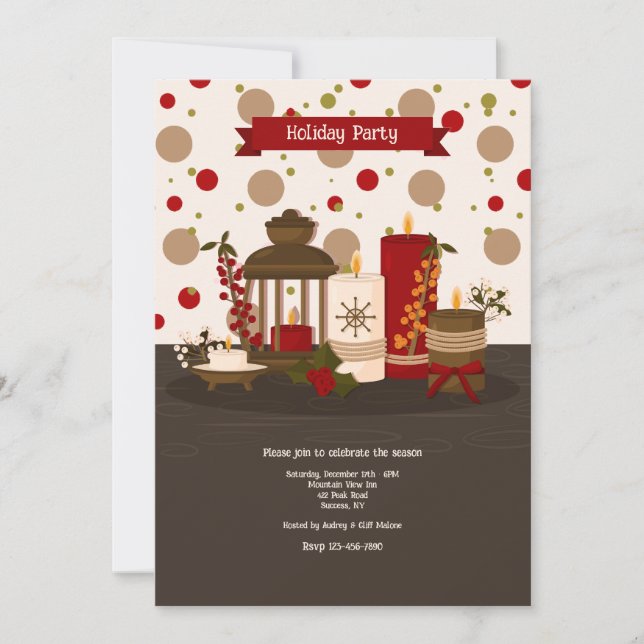 Invitación Velas de vacaciones (Anverso)