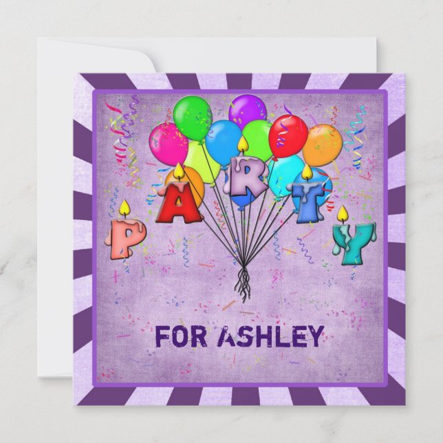 Invitación Velas fiestas (Anverso)