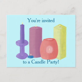 Invitación Velas invitadas a la fiesta de las velas en postal