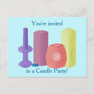 Invitación Velas invitadas a la fiesta de las velas en postal