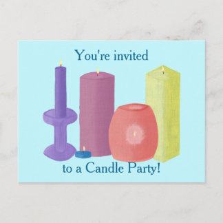 Invitación Velas invitadas a la fiesta de las velas en postal