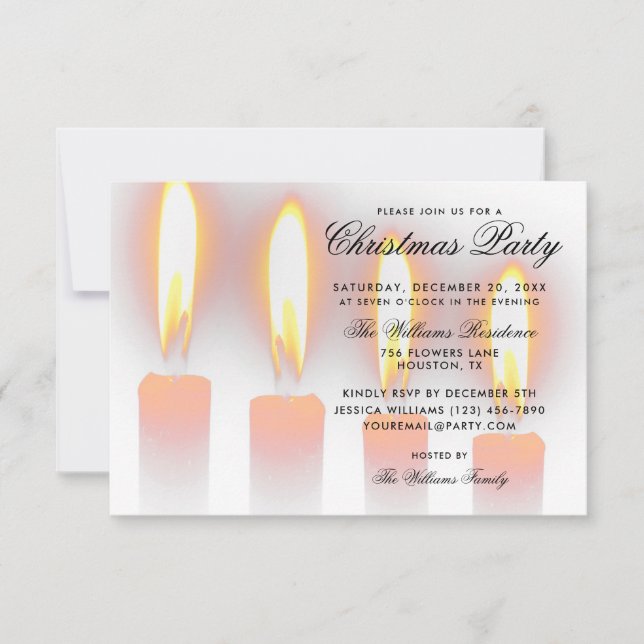 Invitación Velas navidades (Anverso)
