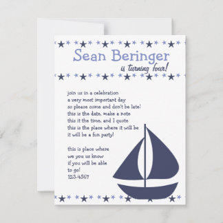 Invitación Velas y estrellas
