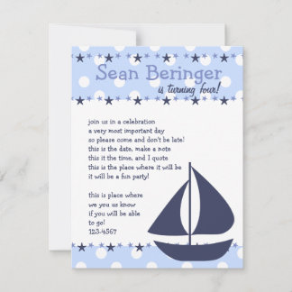 Invitación Velas y estrellas