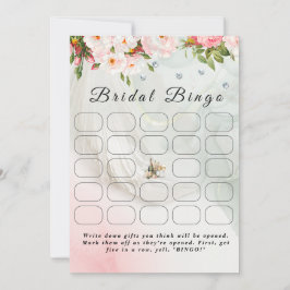 Invitación Velo de novia antes de hacer juego de Bingo de nov