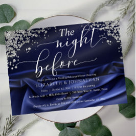 Invitación Velvet De Lujo La Noche Antes De La Cena De Ensayo