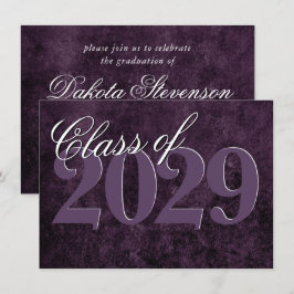 Invitación Velvet Grad | Amethyst Purple Jewel Tone Grunge