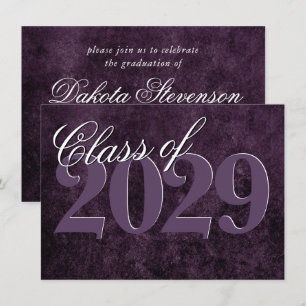 Invitación Velvet Grad   Amethyst Purple Jewel Tone Grunge