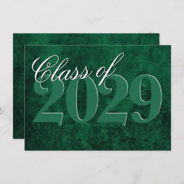 Invitación Velvet Grad | Gunge de tono de yema verde esmerald