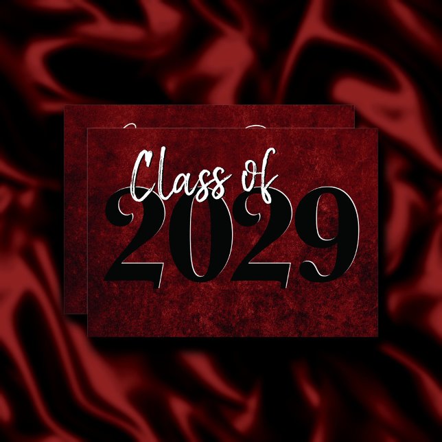 Invitación Velvet Grad | Ruby Red Crimson Jewel Tone Grunge (Subido por el creador)