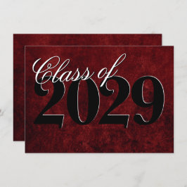 Invitación Velvet Grad | Ruby Red Crimson Jewel Tone Grunge