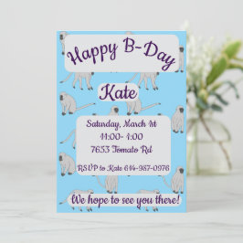 Invitación Velvet Monkeys Happy Birday