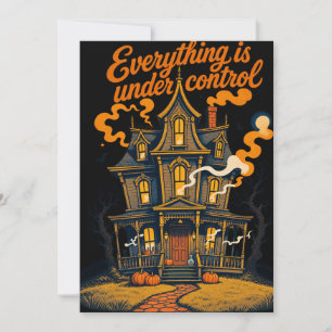 Invitación Ven a cazarnos este Halloween - Mansión Embrujada