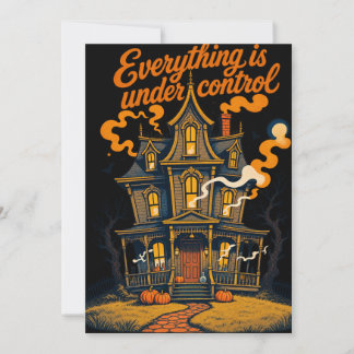 Invitación Ven a cazarnos este Halloween - Mansión Embrujada