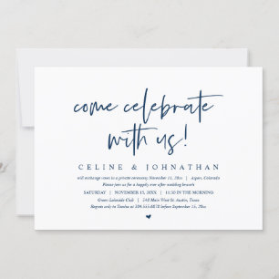 Invitación Ven A Celebrar Con Nosotros, Boda Elopement Brunch