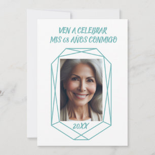 Invitación Ven a celebrar mis 68 años fiesta de cumpleaños