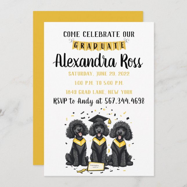 Invitación Ven a celebrar nuestros perros de fideos estándar  (Anverso / Reverso)