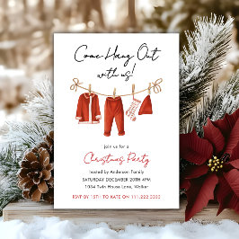 Invitación Ven a Colgar Con Nosotros Fiesta de Navidad en la
