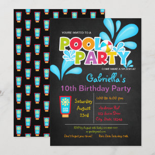 Invitación Ven a hacer un Splash Pool Fiesta Cumpleaños