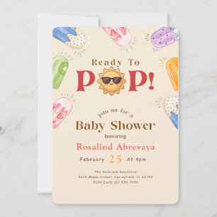 Invitación Ven a la Fiesta de Paletas de Verano para la Celeb